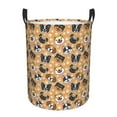 thumbnail image 1 of Balery Cute Dogs Head Round Laundry Basket with Handles Waterproof Freestanding Laundry Hamper for Clothes Toys in the Dorm and Family-Medium, 1 of 8