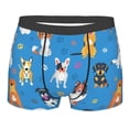 thumbnail image 1 of Balery Cute Dogs Men's Boxer Briefs, Soft and Breathable Cotton Underwear with nylon Waistband-Large, 1 of 9
