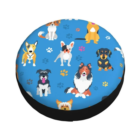Balery Cute Dogs Tire Covers - Tough Tire Wheel Protector for Truck, SUV, Trailer, Camper, RV -14 inch