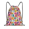 thumbnail image 1 of Balery Cute Doodles Pattern Drawstring Backpack Bag Sport Gym Sackpack Cinch Bags Pattern Drawstring Backpack Bag Sport Gym Sackpack Cinch Bags -Small, 1 of 6