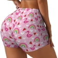 thumbnail image 1 of Balery Cute Flamingo Printed Workout Shorts for Women Seamless Scrunch Short Gym Yoga Running Sport Active Exercise Fitness Shorts-XX-Large, 1 of 8