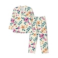 thumbnail image 1 of Balery Cute Flower Pattern Pajama Sets for Men Long Sleeve 2 Piece Sleepwear Loungewear Sets Soft PJ's with Pockets Long Sleeve Comfy Pj Sets-Large, 1 of 7