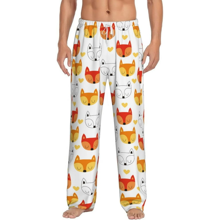 Balery Cute Fox with Heart print Men s Pajama Pants Ultra Lightweight Pjs Lounge Pant XX Large Walmart