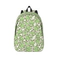 thumbnail image 1 of Balery Cute Frog Vintage Canvas Backpack for Men and Women - Large Capacity, Durable Travel Laptop Bag for School, Work, Hiking, and Outdoor Activities, 1 of 7