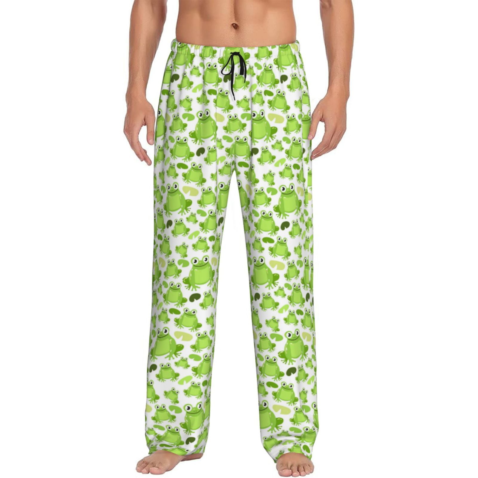 Balery Cute Frogs print Men's Pajama Pants,Ultra Lightweight Pjs,Lounge ...