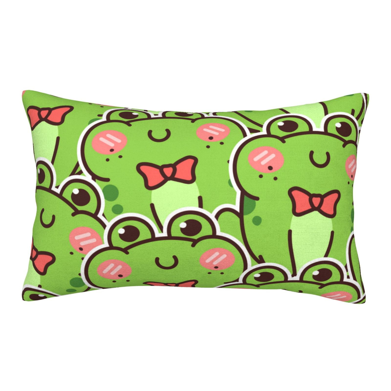 Balery Cute Green Frog Bedding Queen Pillow Cases - Envelope Closure ...