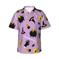 thumbnail image 1 of Balery Cute Halloween Print Men's Hawaiian Shirts Short Sleeve Beach Shirt Relaxed Fit Vacation Button Down Shirts-XX-Large, 1 of 9
