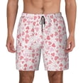 thumbnail image 1 of Balery Cute Hand Drawn Hearts Mens Swim Trunks Swim Shorts for Men Quick Dry Inseam Beach Shorts with Compression Liner Pocket-X-Large, 1 of 9