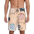thumbnail image 1 of Balery Cute Ink Drawn Elephants Men's Cotton Knit Pajama Shorts Waistband & Pockets,Short Pajama Pants-Large, 1 of 8