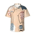thumbnail image 1 of Balery Cute Ink Drawn Elephants Print Men's Hawaiian Shirts Short Sleeve Beach Shirt Relaxed Fit Vacation Button Down Shirts-X-Large, 1 of 9