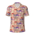 thumbnail image 1 of Balery Cute Lamas Printed Men’s Short Sleeve Polo Shirt, Midweight Men's Shirt,Golf Polo shirts -Small, 1 of 9