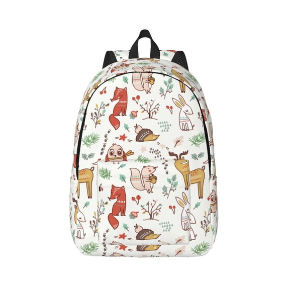 Balery Cute Little Animals Vintage Canvas Backpack for Men and Women - Large Capacity, Durable Travel Laptop Bag for School, Work, Hiking, and Outdoor Activities