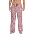 thumbnail image 1 of Balery Cute Love print Men's Pajama Pants,Ultra Lightweight Pjs,Lounge Pant-Small, 1 of 9