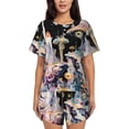 thumbnail image 1 of Balery Cute Mushroom Landscape Pattern Womens Pajama Sets 2 Piece Soft Short Sleeve Top and Shorts Sleepwear Round Neck Pjs Lounge Set with Pockets-3X-Large, 1 of 7