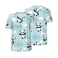 thumbnail image 1 of Balery Cute Panda Bear Baseball Jersey for Men Casual Button Down Shirts Short Sleeve Active Team Sports Uniform-Medium, 1 of 9