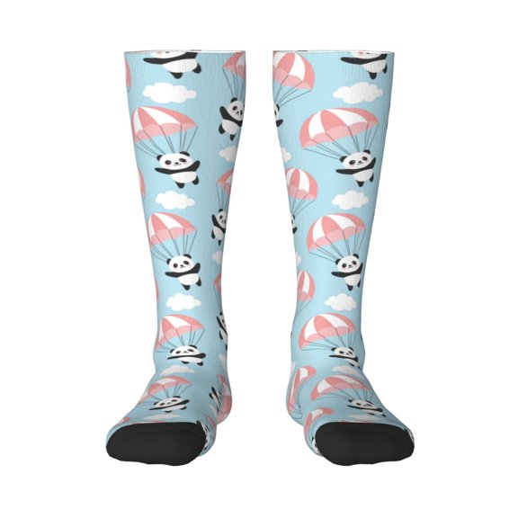 Balery Cute Panda Flying In The Sky Fun Novelty Socks Men'S Women'S Crew Socks Funny Crazy Novelty Socks Quirky And Cool Socks