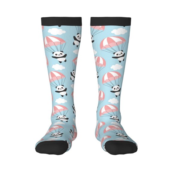 Balery Cute Panda Flying In The Sky Fun Novelty Socks Men'S Women'S Crew Socks Funny Crazy Novelty Socks Quirky And Cool Socks
