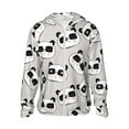 thumbnail image 1 of Balery Cute Panda Men's Women's UPF 50+ Sun Protection Lightweight Hoodie Performance Long Sleeve Shirt for Fishing Running-Medium, 1 of 9