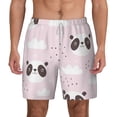 thumbnail image 1 of Balery Cute Panda Mens Swim Trunks Swim Shorts for Men Quick Dry Inseam Beach Shorts with Compression Liner Pocket-X-Large, 1 of 9