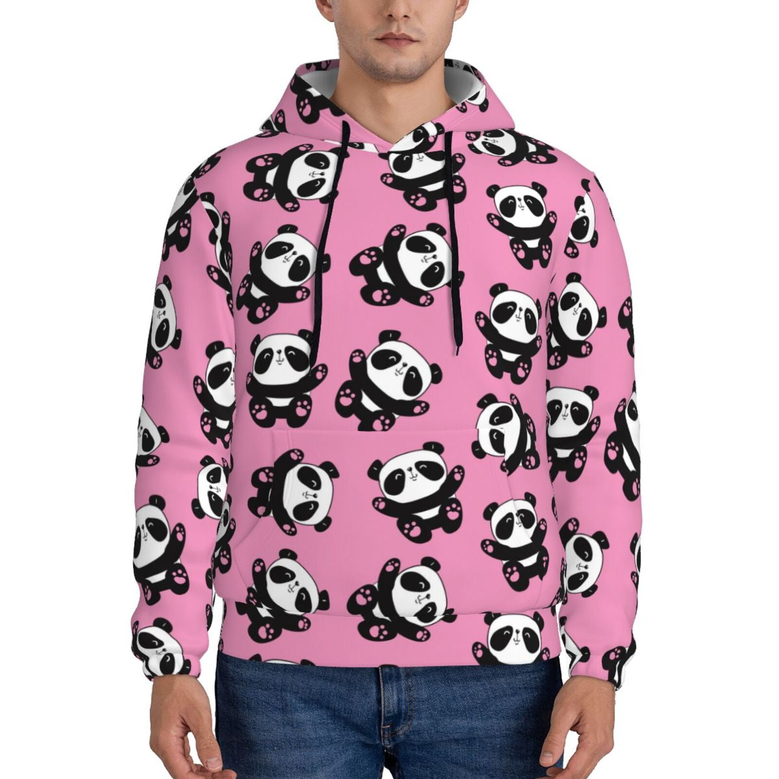 Bamboo Koala Pattern Print Men Pullover Hoodie