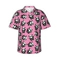 thumbnail image 1 of Balery Cute Panda Print Men's Hawaiian Shirts Short Sleeve Beach Shirt Relaxed Fit Vacation Button Down Shirts-3X-Large, 1 of 9