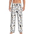 Balery Cute Penguins print Men's Pajama Pants,Ultra Lightweight Pjs