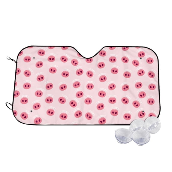 Balery Cute Pig Nose Print Car Windshield Sun Shade,Windshield Sunshade for Car Pickup Truck SUV Accessories-Medium