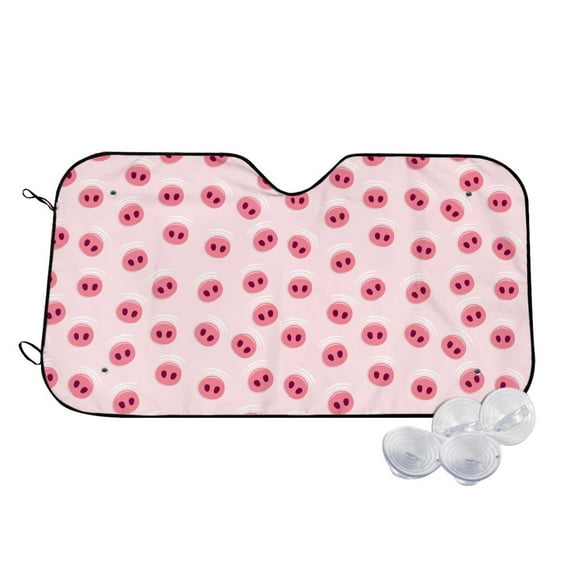 Balery Cute Pig Nose Print Car Windshield Sun Shade,Windshield Sunshade for Car Pickup Truck SUV Accessories-Small