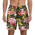 thumbnail image 1 of Balery Cute Pigs Sunflower Mens Swim Trunks Swim Shorts for Men Quick Dry Inseam Beach Shorts with Compression Liner Pocket-X-Large, 1 of 9