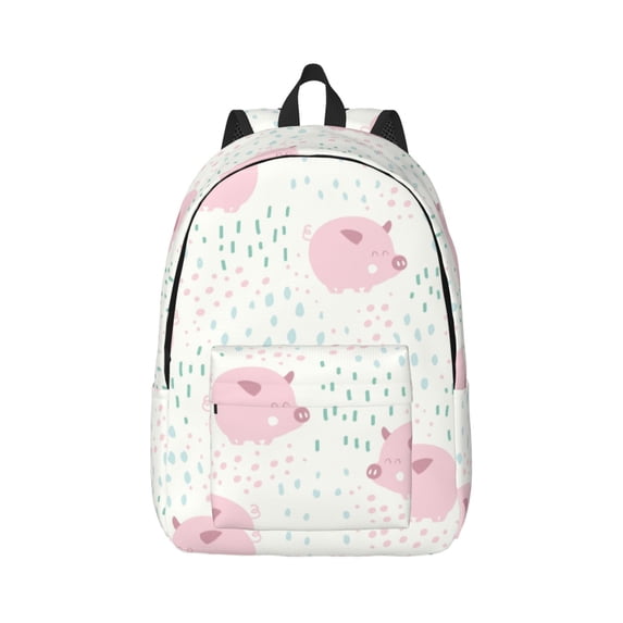 Balery Cute Pigs Vintage Canvas Backpack for Men and Women - Large Capacity, Durable Travel Laptop Bag for School, Work, Hiking, and Outdoor Activities