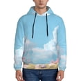 thumbnail image 1 of Balery Cute Pink Mushrooms Pattern Mens Hoodie Kangaroo Pocket Hoodie Pullover Hooded Sweatshirt Ideal for Daily Wear Travel and Home-3X-Large, 1 of 7
