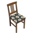 thumbnail image 1 of Balery Cute Poached Eggs Stretch Couch Cushion Covers, Individual Sofa Cushion Covers, Soft Chair Sofa Seat Cushion Slipcover with Elastic Bottom Milk Silk-16.9in, 1 of 9