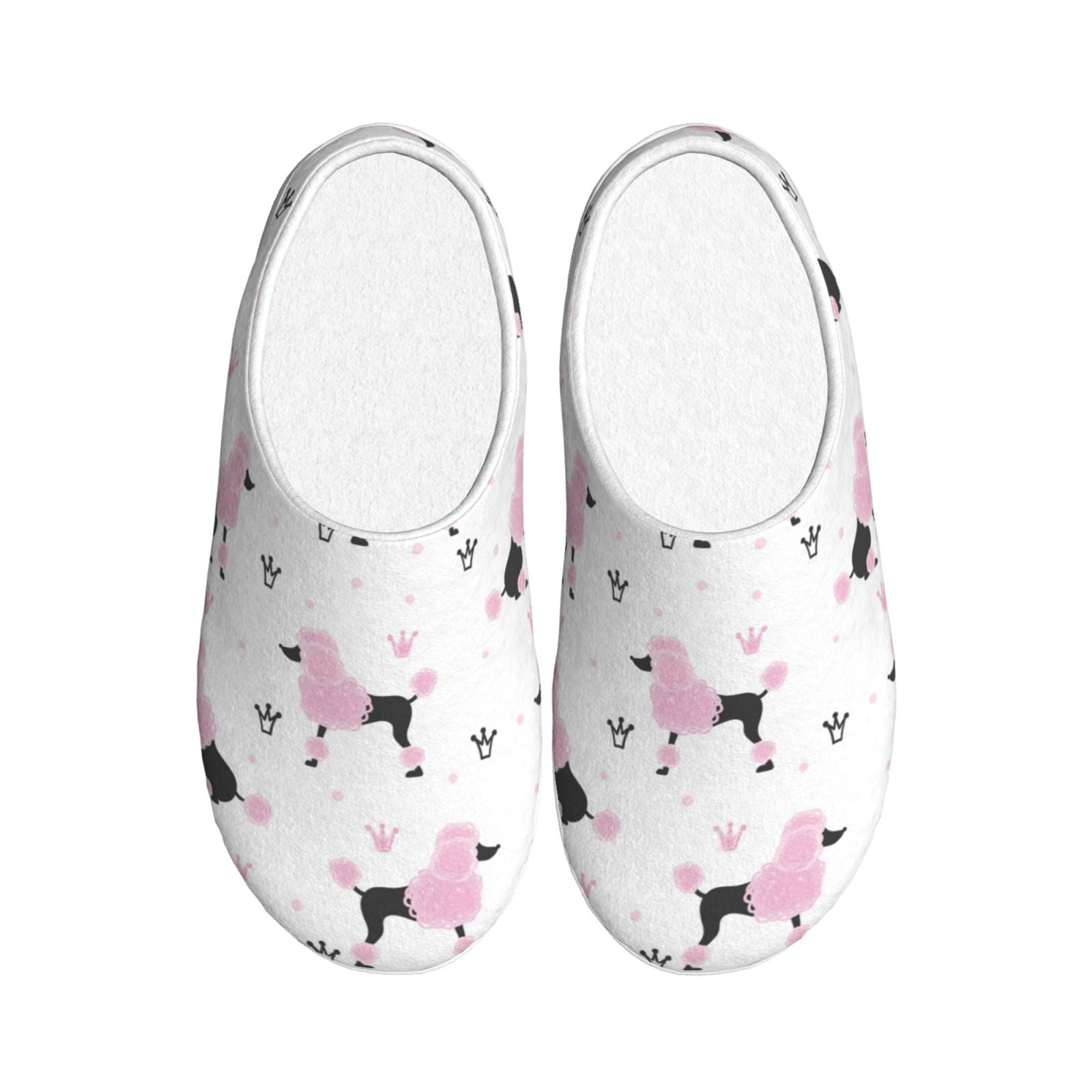 Poodle Dog Pattern Print Comfy Winter Boots
