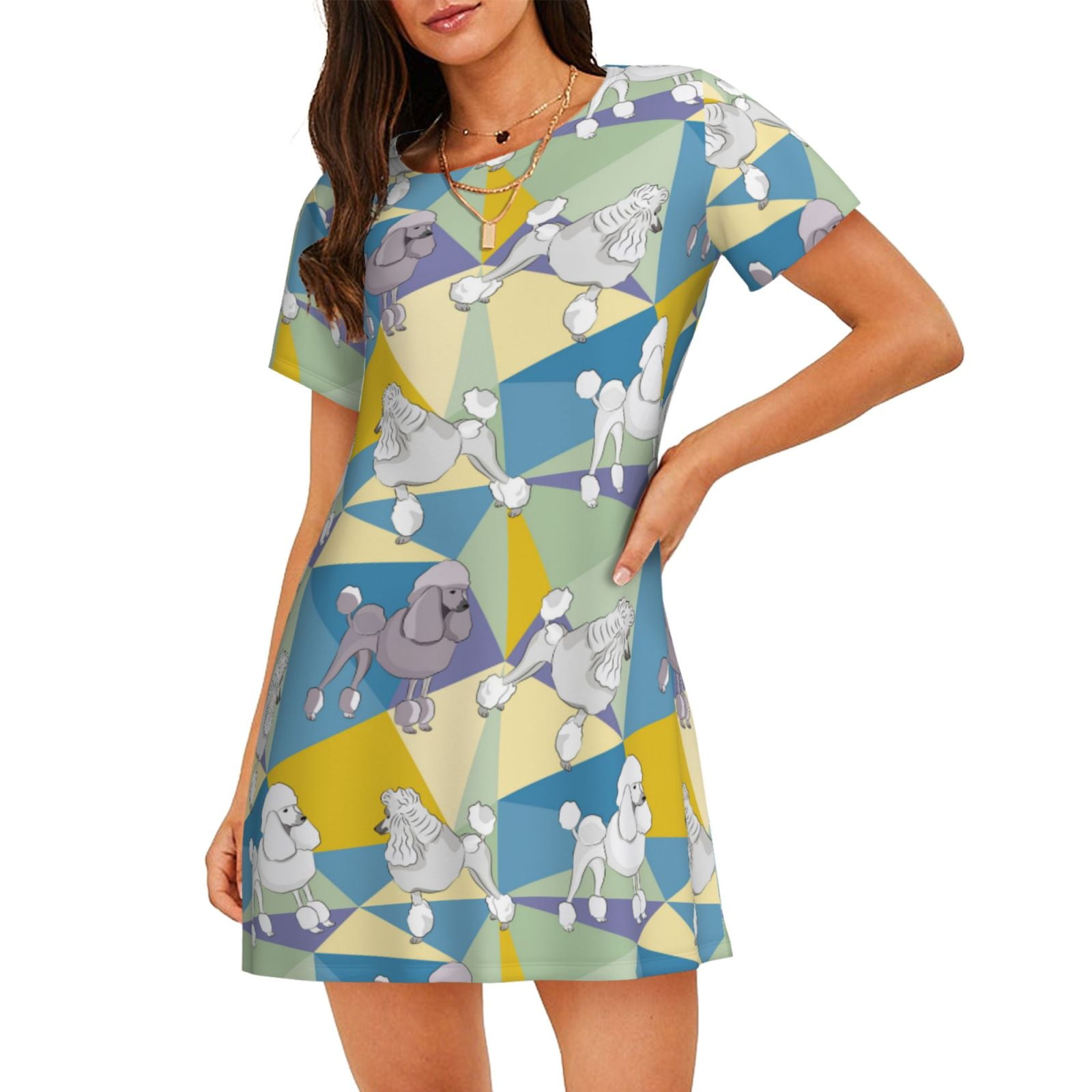 Buttery Shirley Lounge Nightgown - Puppy (Small - 3X)