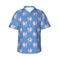 thumbnail image 1 of Balery Cute Poodle Dog Print Men's Hawaiian Shirts Short Sleeve Beach Shirt Relaxed Fit Vacation Button Down Shirts-3X-Large, 1 of 9