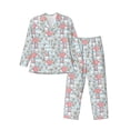 thumbnail image 1 of Balery Cute Rabbit And Heart Pattern Pajama Sets for Men Long Sleeve 2 Piece Sleepwear Loungewear Sets Soft PJ's with Pockets Long Sleeve Comfy Pj Sets-Medium, 1 of 7