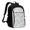 thumbnail image 1 of Balery Cute Rabbit And Heart Print USB Charging Backpack for Men and Women - Water-Resistant, Anti-Theft Laptop Backpack with USB Port for Travel, Work, School, and College, 1 of 7