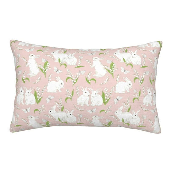 Balery Cute Rabbit Bedding Queen Pillow Cases - Envelope Closure - Soft Brushed Microfiber Fabric - Shrinkage and Fade Resistant Pillow Cases-14"x20"
