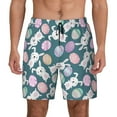 thumbnail image 1 of Balery Cute Rabbit Easter Mens Swim Trunks Swim Shorts for Men Quick Dry Inseam Beach Shorts with Compression Liner Pocket-3X-Large, 1 of 9
