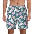 thumbnail image 1 of Balery Cute Rabbit Easter Mens Swim Trunks Swim Shorts for Men Quick Dry Inseam Beach Shorts with Compression Liner Pocket-3X-Large, 1 of 9