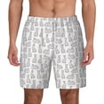 thumbnail image 1 of Balery Cute Rabbit Mens Swim Trunks Swim Shorts for Men Quick Dry Inseam Beach Shorts with Compression Liner Pocket-3X-Large, 1 of 9