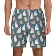 thumbnail image 1 of Balery Cute Rabbit Mens Swim Trunks Swim Shorts for Men Quick Dry Inseam Beach Shorts with Compression Liner Pocket-Medium, 1 of 9