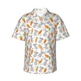 thumbnail image 1 of Balery Cute Rabbit Print Men's Hawaiian Shirts Short Sleeve Beach Shirt Relaxed Fit Vacation Button Down Shirts-Medium, 1 of 9