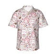 thumbnail image 1 of Balery Cute Rabbit Print Men's Hawaiian Shirts Short Sleeve Beach Shirt Relaxed Fit Vacation Button Down Shirts-Small, 1 of 9