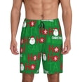 thumbnail image 1 of Balery Cute Santa Men's Cotton Knit Pajama Shorts Waistband & Pockets,Short Pajama Pants-3X-Large, 1 of 8
