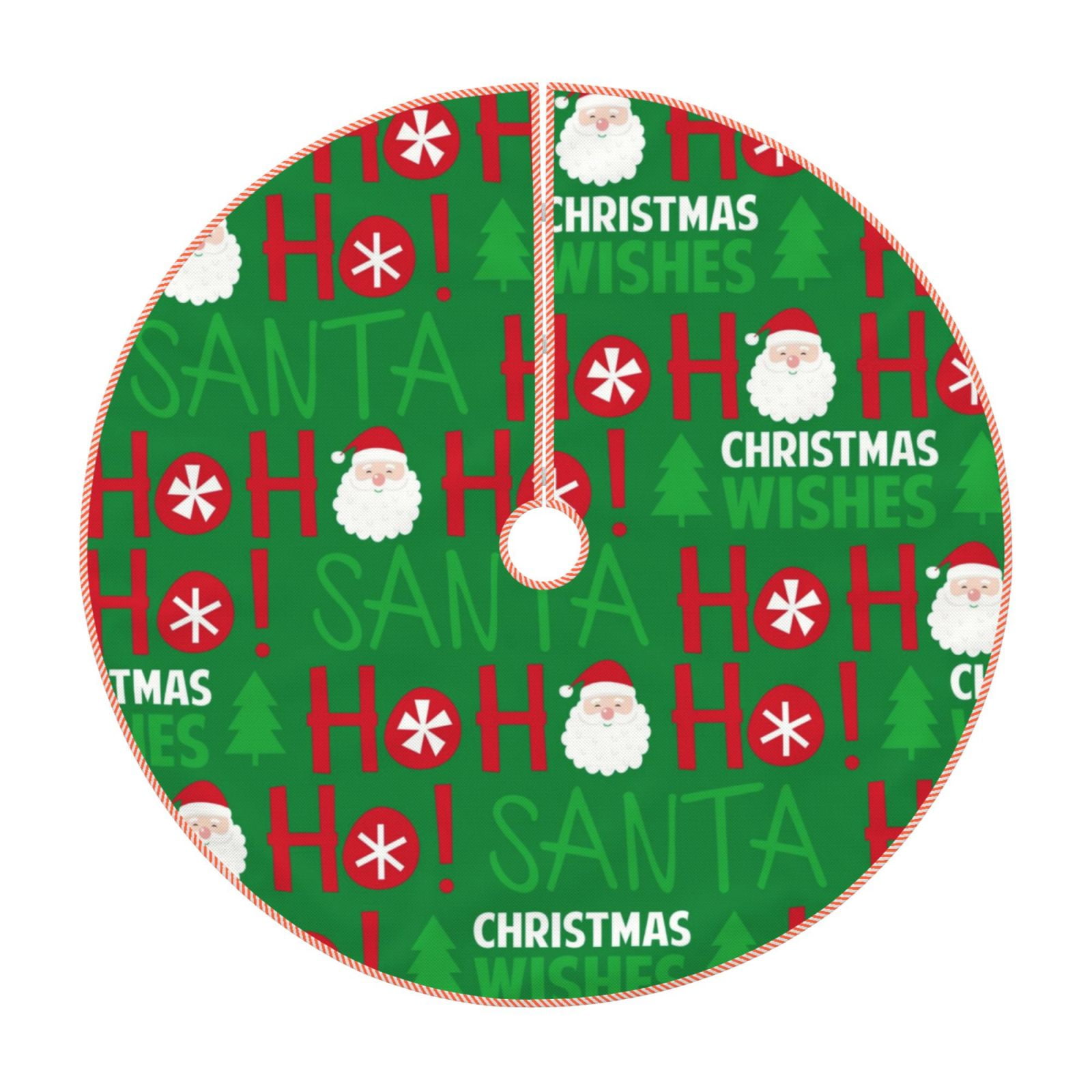 Balery Cute Santa Printed Christmas Tree Skirt , Merry Christmas Party