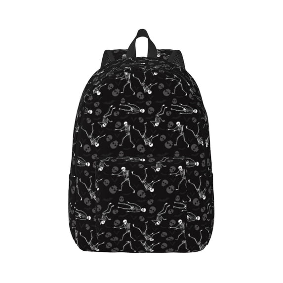 Balery Cute Skull Vintage Canvas Backpack for Men and Women - Large Capacity, Durable Travel Laptop Bag for School, Work, Hiking, and Outdoor Activities