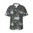 thumbnail image 1 of Balery Cute Sloth Print Men's Hawaiian Shirts Short Sleeve Beach Shirt Relaxed Fit Vacation Button Down Shirts-Medium, 1 of 9