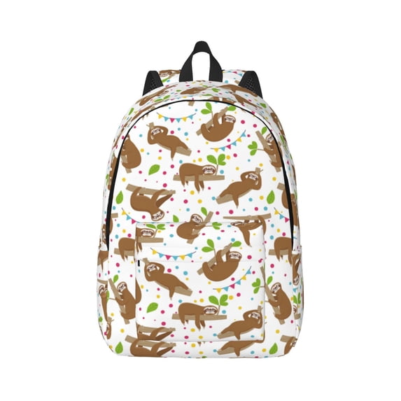 Balery Cute Sloth Vintage Canvas Backpack for Men and Women - Large Capacity, Durable Travel Laptop Bag for School, Work, Hiking, and Outdoor Activities