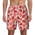 thumbnail image 1 of Balery Cute Strawberry Mens Swim Trunks Swim Shorts for Men Quick Dry Inseam Beach Shorts with Compression Liner Pocket-XX-Large, 1 of 9